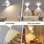 Rechargeable LED Wall Lamp 360° Rotatable Magnetic