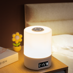 Rechargeable LED Night Light with Clock- Remote + Touch Control