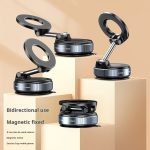 Vacuum Magnetic Phone Holder – 360° Rotatable Strong Suction Mount