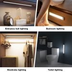 Rechargeable LED Motion Sensor Under Cabinet Light – Ultra Thin Magnetic 24 inch